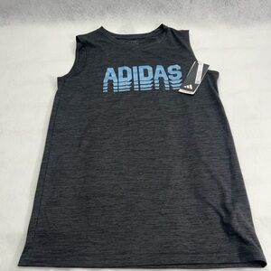 adidas BOYS Gray and Blue Performance Tank Top size L NWT #0890